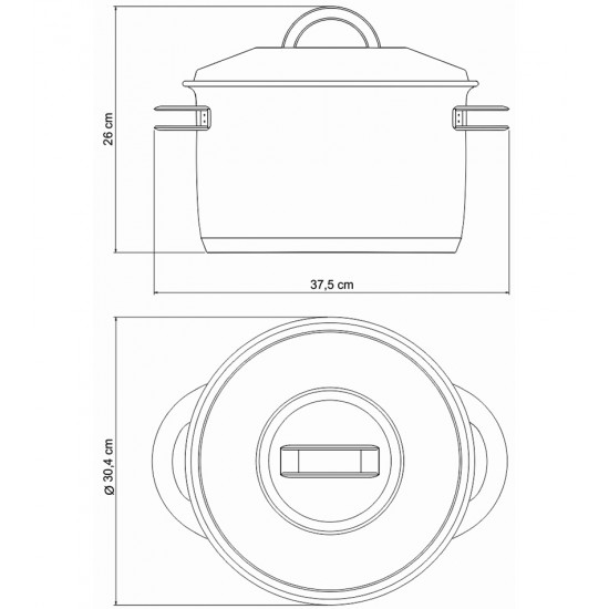 Caldeirão 28cm 11,9 Litros Solar Aço Inox Tramontina Com Tampa Fundo Triplo